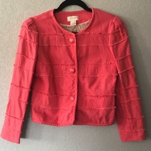 J. Crew gorgeous pink jacket with glazed buttons